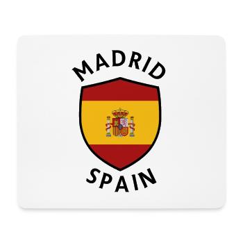 Madrid shield with Spanish flag - Mouse Pad (horizontal) - white - Front