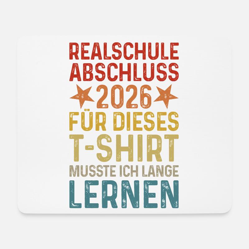 Realschulabschluss 2026 - Abschluss Realschule - Mousepad (Querformat) - Weiß