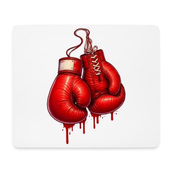Red boxing gloves in graffiti style - Mouse Pad (horizontal) - white - Front