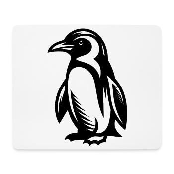 Chilliges Pinguin-Motiv aus dem Eis zum Verlieben - Mousepad (Querformat) - Weiß - Vorne