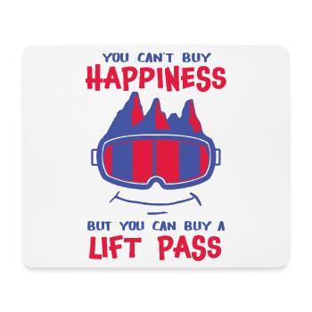Piste Happiness Ski Snowboard Mountains - Tapis de souris (format paysage) - blanc - Devant