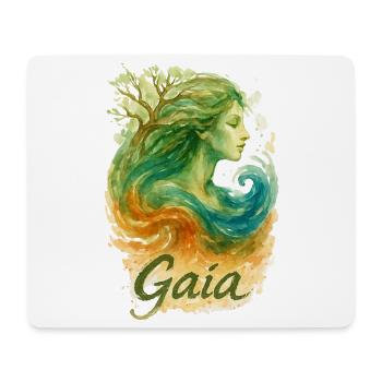 Gaïa - Mère Nature - Arbre de Vie - Tapis de souris (format paysage) - blanc - Devant