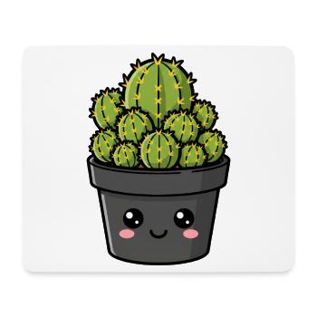 Kawaii-Kaktus-Topfgarten - Mousepad (Querformat) - Weiß - Vorne
