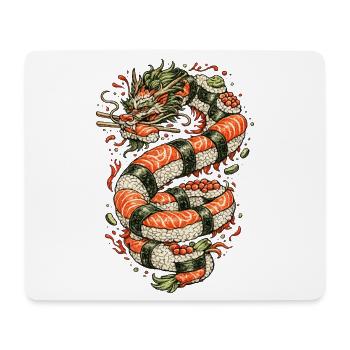 Drachen-Sushi-Spule - Mousepad (Querformat) - Weiß - Vorne