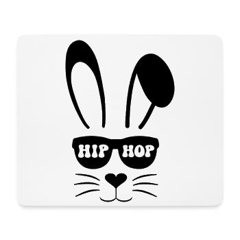 Hip Hop Bunny - Tapis de souris (format paysage) - blanc - Devant