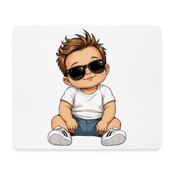 Baby mit Sonnenbrillen - Mousepad (Querformat) - Weiß - Vorne