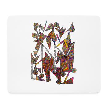 Kaleidoskopische Farbspiralen- Martina Eßer - Mousepad (Querformat) - Weiß - Vorne