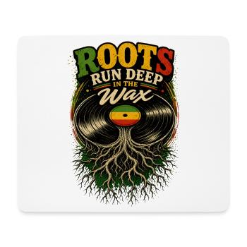 Die Wurzeln verlaufen tief im Wachs - Mousepad (Querformat) - Weiß - Vorne