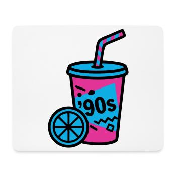 90s Retro Becher Slush Sommer - Mousepad (Querformat) - Weiß - Vorne