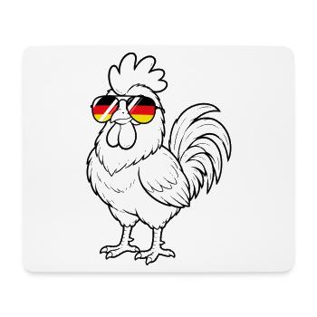 Deutsche flagge Hahn deutsch Deutschland Hühner - Mousepad (Querformat) - Weiß - Vorne