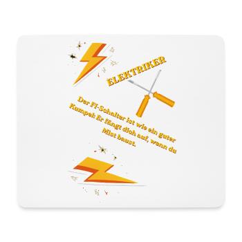 Elektriker T-Shirt Lustiges Geschenk Beruf Humor!! - Mousepad (Querformat) - Weiß - Vorne