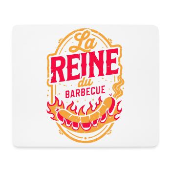 La Reine du Barbecue - Tapis de souris (format paysage) - blanc - Devant
