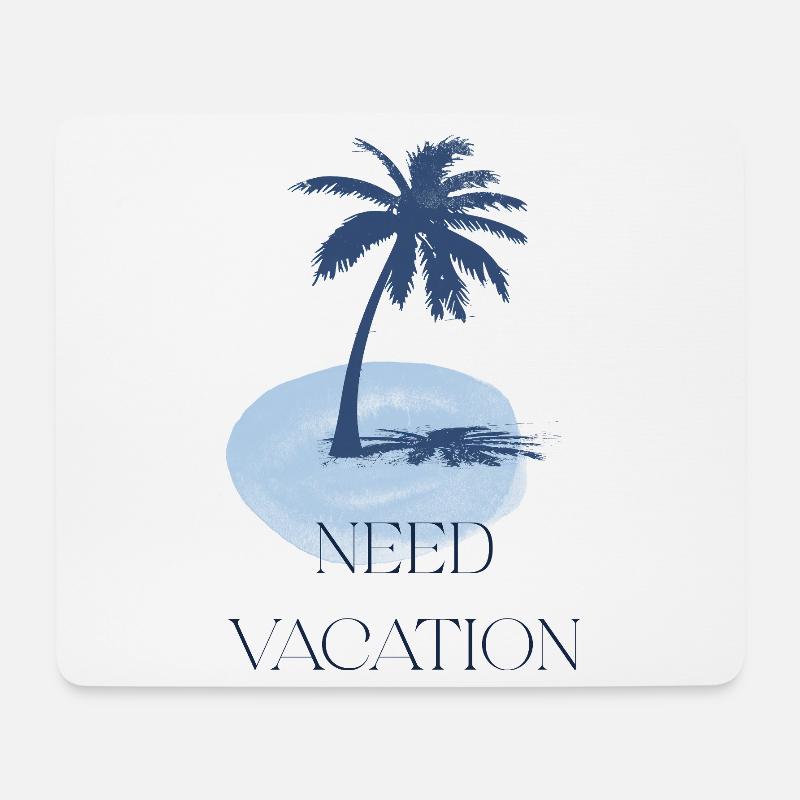 Palmeninsel Urlaubsträumerei - Mousepad (Querformat) - Weiß