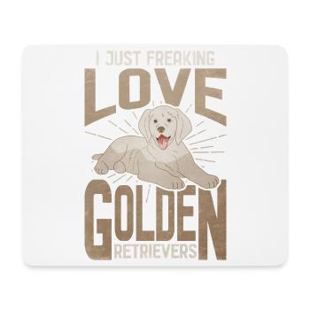 I Freaking Love Golden Retriever - Mousepad (Querformat) - Weiß - Vorne