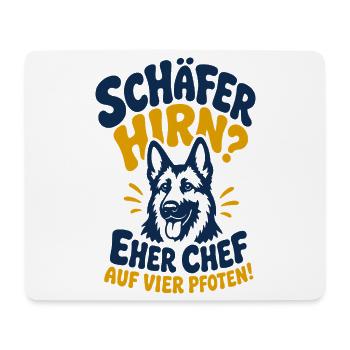 Schäferhirn Auf Vier Pfoten - Mousepad (Querformat) - Weiß - Vorne
