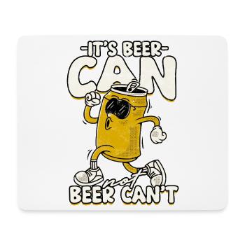 Its Beer Can Hero: Bold Comic Style - Mouse Pad (horizontal) - white - Front