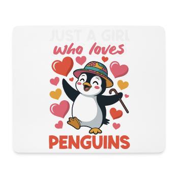 Pingouin mignon - Cadeau pour l’amoureux des manchots - Tapis de souris (format paysage) - blanc - Devant