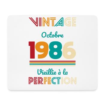Anniversaire 40 ans - Vintage - Octobre 1986 - Tapis de souris (format paysage) - blanc - Devant