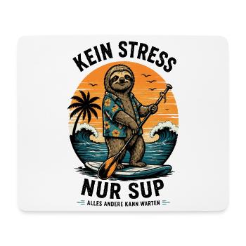  Funny SUP Paddleboard Board Stand Up paddel - Mousepad (Querformat) - Weiß - Vorne