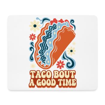 Taco Bout A Good Time Retro Taco - Mousepad (Querformat) - Weiß - Vorne