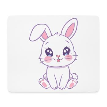 Kawaii Bunny Pastel Shine - Mouse Pad (horizontal) - white - Front