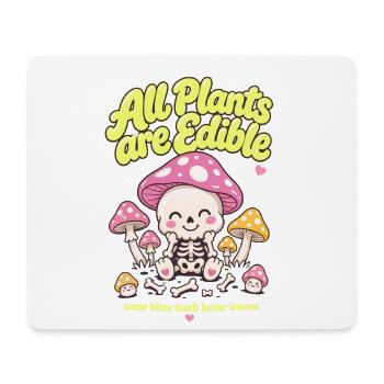 Alle Pflanzen sind essbare, biologische Gärtnerungen - Mousepad (Querformat) - Weiß - Vorne