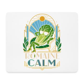 Romaine Calm Salad Pun - Mouse Pad (horizontal) - white - Front