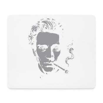 Soren Kierkegaard Portrait with Cigar - Mouse Pad (horizontal) - white - Front