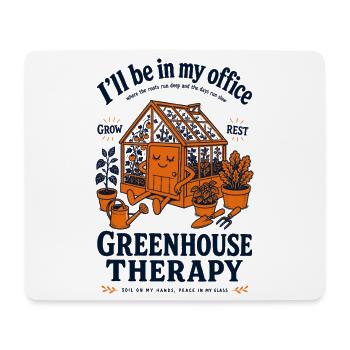 Greenhouse Therapy Organic Gardening - Mouse Pad (horizontal) - white - Front