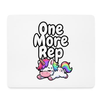 One More Rep Unicorn Gym - Mousepad (Querformat) - Weiß - Vorne
