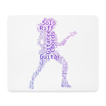 Geschenkidee für die Gitarristin mit Gitarrenspiel - Mousepad (Querformat) - Weiß - Vorne