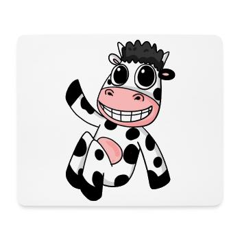 Kuh Motiv - Mousepad (Querformat) - Weiß - Vorne