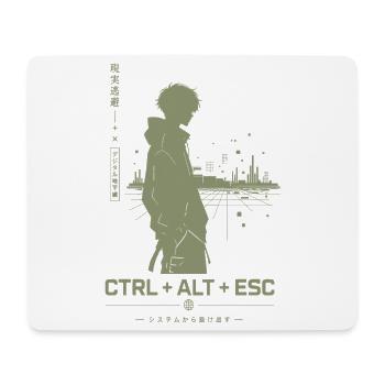 Ctrl+Alt+Esc Stadt-Silhouette - Mousepad (Querformat) - Weiß - Vorne