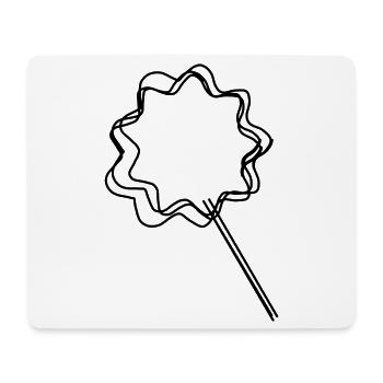 Zuckerwatte handgezeichnet - Mousepad (Querformat) - Weiß - Vorne
