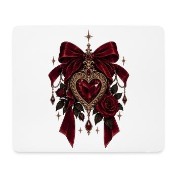 Gothic Heart Dark Romance - Mousepad (Querformat) - Weiß - Vorne