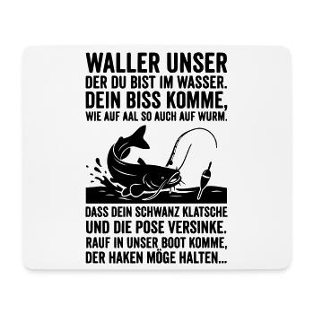 Wels Waller Angeln Angler Spruch Waller Unser - Mousepad (Querformat) - Weiß - Vorne