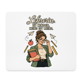 Lehrerin 28 Kinder keins meins - Mousepad (Querformat) - Weiß - Vorne
