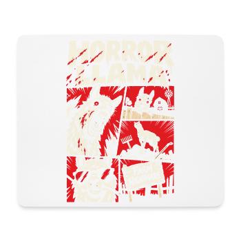 Horror-Lama – Farm Nightmare Comic - Mousepad (Querformat) - Weiß - Vorne