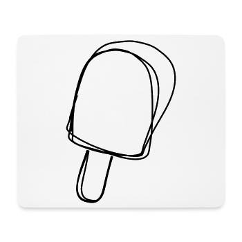 Stieleis handgezeichnet - Mousepad (Querformat) - Weiß - Vorne