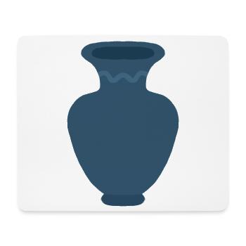 Azure Vase Silhouette Art - Mousepad (Querformat) - Weiß - Vorne