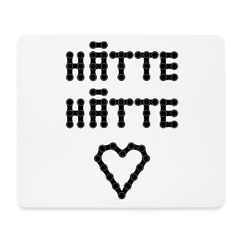Hätte hätte Fahrrad Kette - Mousepad (Querformat) - Weiß - Vorne
