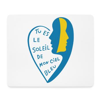 Ciel bleu 1 - Tapis de souris (format paysage) - blanc - Devant