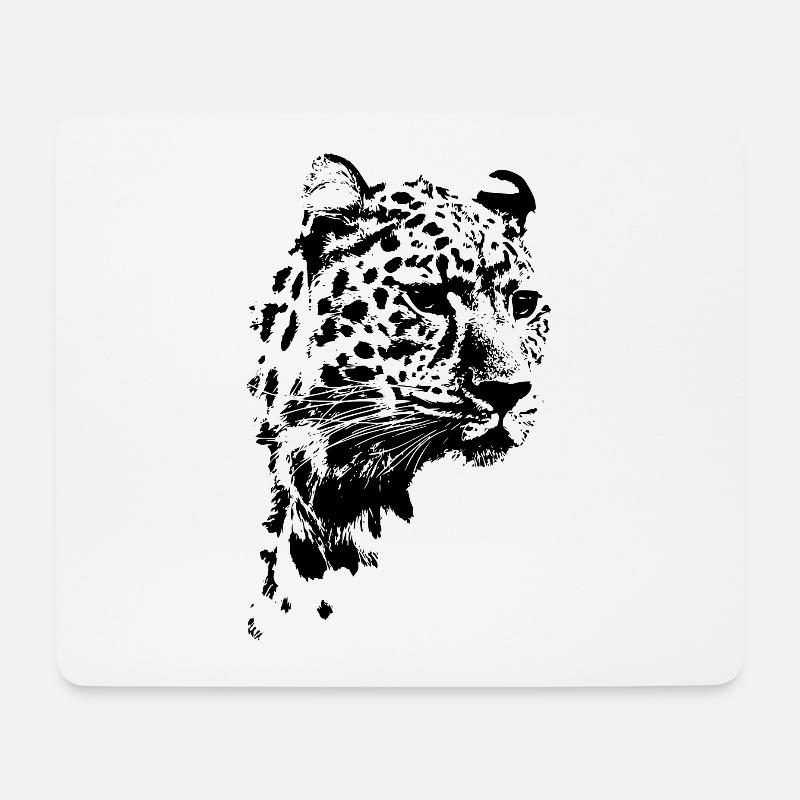 Gepard - Mousepad (Querformat) - Weiß
