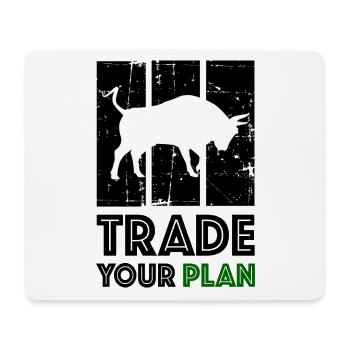 TRADE YOUR PLAN Bull Trader - Mousepad (Querformat) - Weiß - Vorne