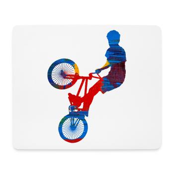 BMX - Mousepad (Querformat) - Weiß - Vorne