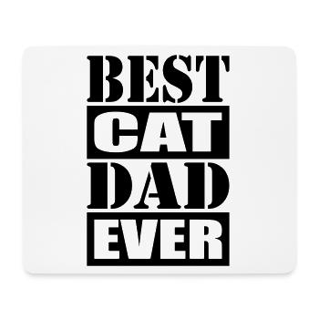 Best Cat Dad Ever - Mousepad (Querformat) - Weiß - Vorne