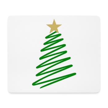 Sapin de Noël Sapin de Noël - Tapis de souris (format paysage) - blanc - Devant
