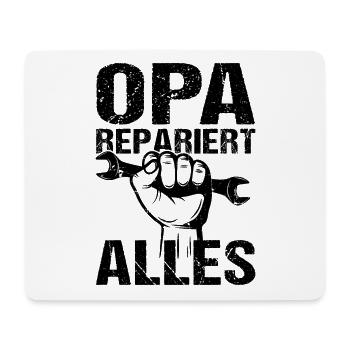 Opa repariert alles Großvater Opa - Mousepad (Querformat) - Weiß - Vorne