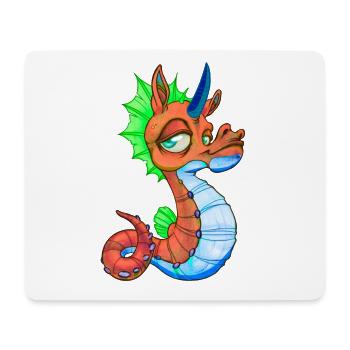 Cute Seahorse Unicorn Seahorse Gift - Mouse Pad (horizontal) - white - Front