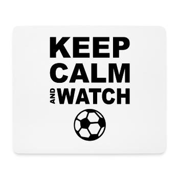 Restez calme et regardez le football Fan de sports de football - Tapis de souris (format paysage) - blanc - Devant